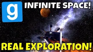 INFINITE SPACE EXPLORATION! - Garry's Mod Map Review: gm_infmap_space (With Planets!)