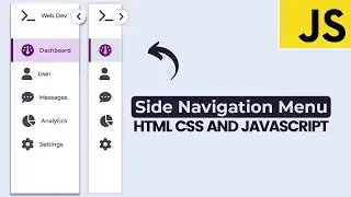 🎬How To Make Side Navigation Menu Using HTML And CSS | Sidebar Menu Design✨
