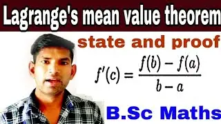 lagrange's theorem state and proof || lagrange's theorem | state and prove legrange theorem