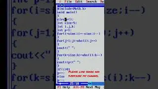 Triangle and Diamond Pattern programming in C++ || Turbo C++|| KANHAIYA KUMAR