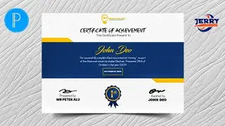 Electronic Certificate Design || How To Create Certificate In Pixellab 