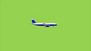 Airplane Landing on Green Screen Effect