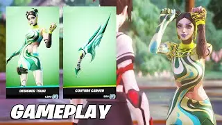 Fortnite Designer Tsuki Skin Set Gameplay Review!