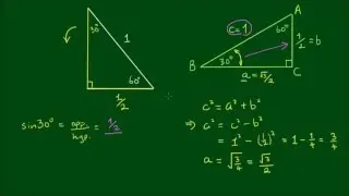 Why sin(30˚) equals 1/2