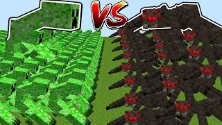 EXÉRCITO DE CREEPERS MUTANTES VS ARANHAS MUTANTES NO MINECRAFT!!