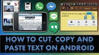How to cut, copy and paste text on an android phone?