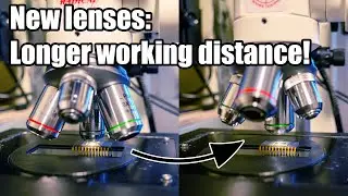 New microscope lenses: longer working distance!