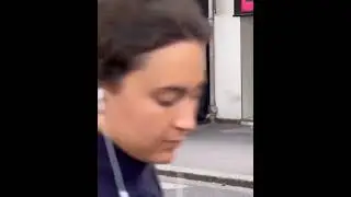 Бабуля и ее огромный Волк , гуляют по городу!
