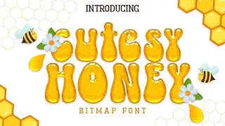 Cutesy Honey Font | Logo Font | Background Font | Free Font | Canva Font