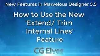 Marvelous Designer 5.5 Tutorial: Trim Extend Internal Lines New Features
