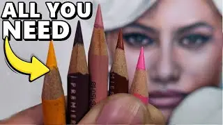 OMG...Just Buy These 5 Colored Pencils! How to Draw, Layer, Blend Realistic Skin-Tone?
