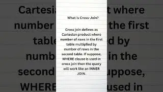 SQL JOINS IN DBMS || CROSS JOIN  #SQL #dbms