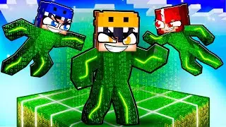 Surviving One HACKER BLOCK in Minecraft!