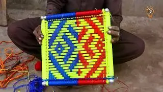 How Nylon Rope Seat is Handwoven in 5-minutes | Nylon Cot Weaving Technique | Weaving Tutorial