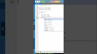 C++ Program to write a data types