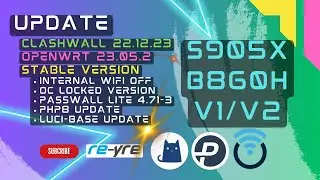 OpenWrt 23.05.2 Stable Clash-Wall 22.12.23 For B860H V1/V2 WiFi Off | REYRE-WRT