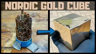 Nordic Gold Cube Casting - ASMR Metal Melting - Trash To Treasure - BigStackD - Copper  Zinc Tin Al