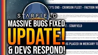Starfield - UPDATE! Devs Confirmed MASSIVE Bugs Fixes! PATCH 1.7.36!