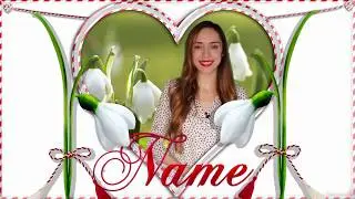 Customizable Green Screen Spring Heart Frame