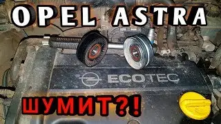 OPEL ASTRA G. Шумит натяжитель генератора или как заменить ролик