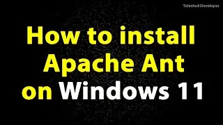 How to install Apache Ant on Windows 11
