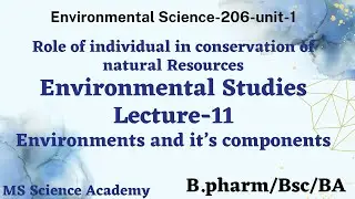 Role of individual in conservation of natural Resources-206-EVS-B.pharm/BA/BSc