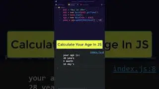 JS - calculate your age in JS 