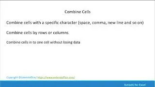 Quickly Combine (Merge) Multiple Columns Or Rows In Excel