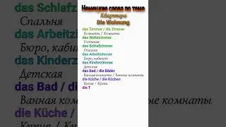 Названия комнат на немецком #shorts