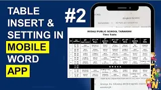 How to Make table in ms word in mobile |  Effortless Table Creation and Formatting