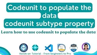 codeunit to populate the data | what is subtype property in codeunit | bc tutorial | al programming