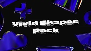 Vivid Blue Iridescent Shapes Bundle NixMotion