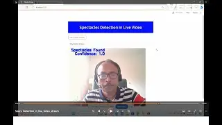 AI App for Spectacles Detection in live video stream with python, streamlit, opencv, deep learning