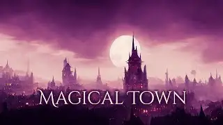 Magical Town Ambience and Music | peaceful evening in a small town with fantasy music 