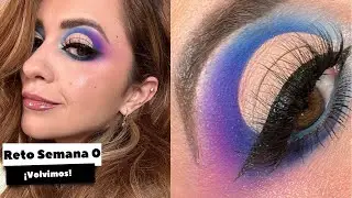 El reto de la semana: ¡VOLVIMOS! Maquillaje colorido azul y rosa