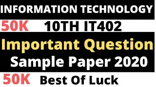 10th class IT 402 | SAMPLE PAPER