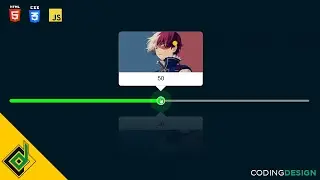 Custom Range Slider With Animation Using HTML CSS & JavaScript