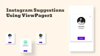 Instagram Suggestion Feature using View Pager 2 in Android | Android Tutorials |