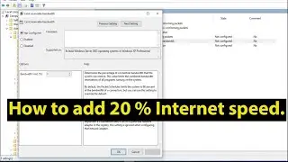 How to add 20 % Internet speed.