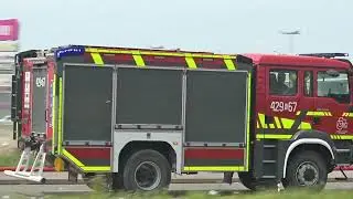 Pożar w Krośnie. Płonie market budowlany