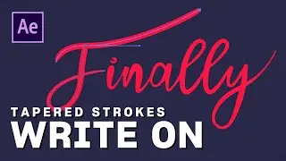 Tapered Strokes Write On Tutorial (NEW After Effects 2020 Beta)