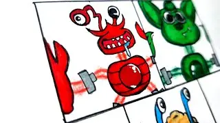 Drawing Garten Of Banban 4 Monster Cartoon in WOBBOX Style | Garten Of Banban 4