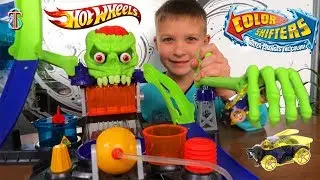 Hot Wheels Track Dr. Bones Color Lab Playset Color Shifters Cars || Super Tima
