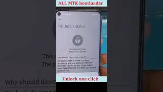 All MTK bootloader unlock one click👌👌